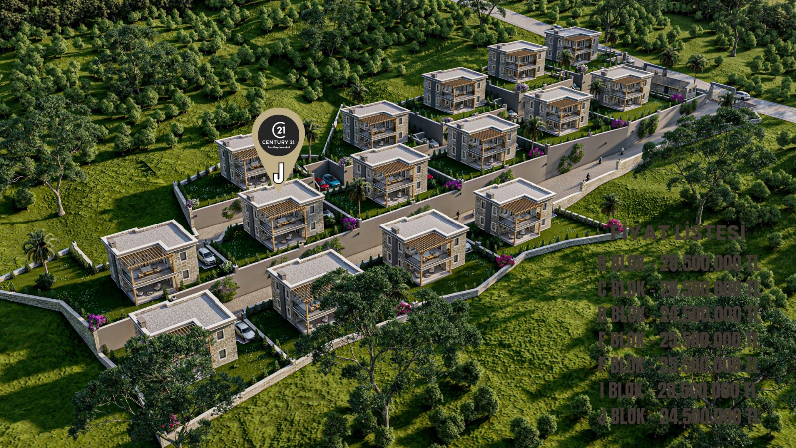 Eski Datça'da Modern Taş Mimari | 3+1 Müstakil Villa J Blok