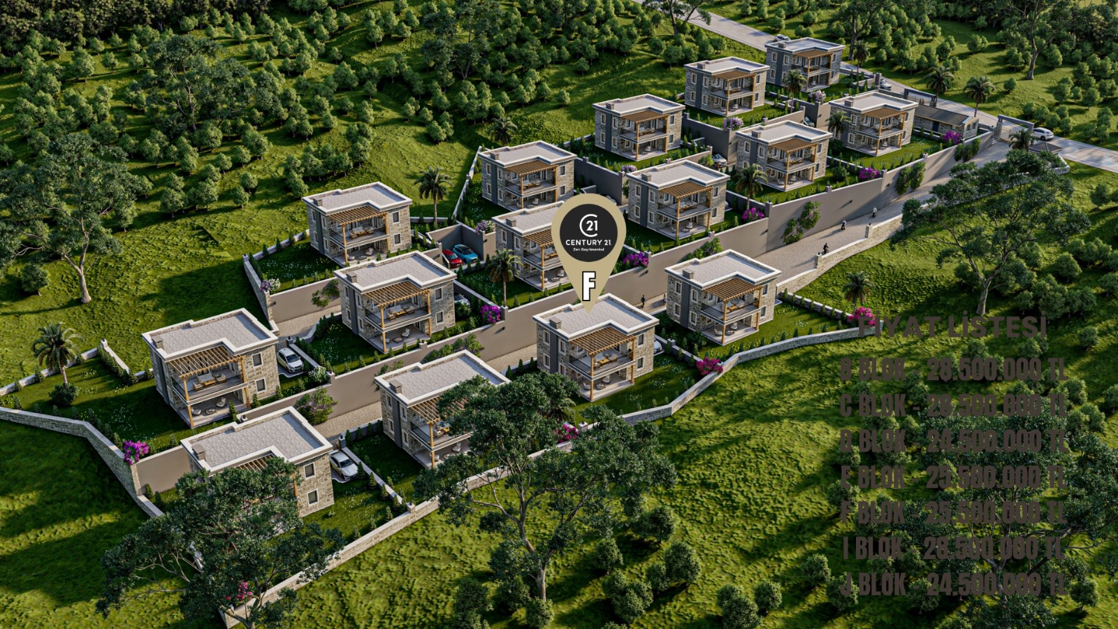 Eski Datça'da Modern Taş Mimari | 3+1 Müstakil Villa F Blok