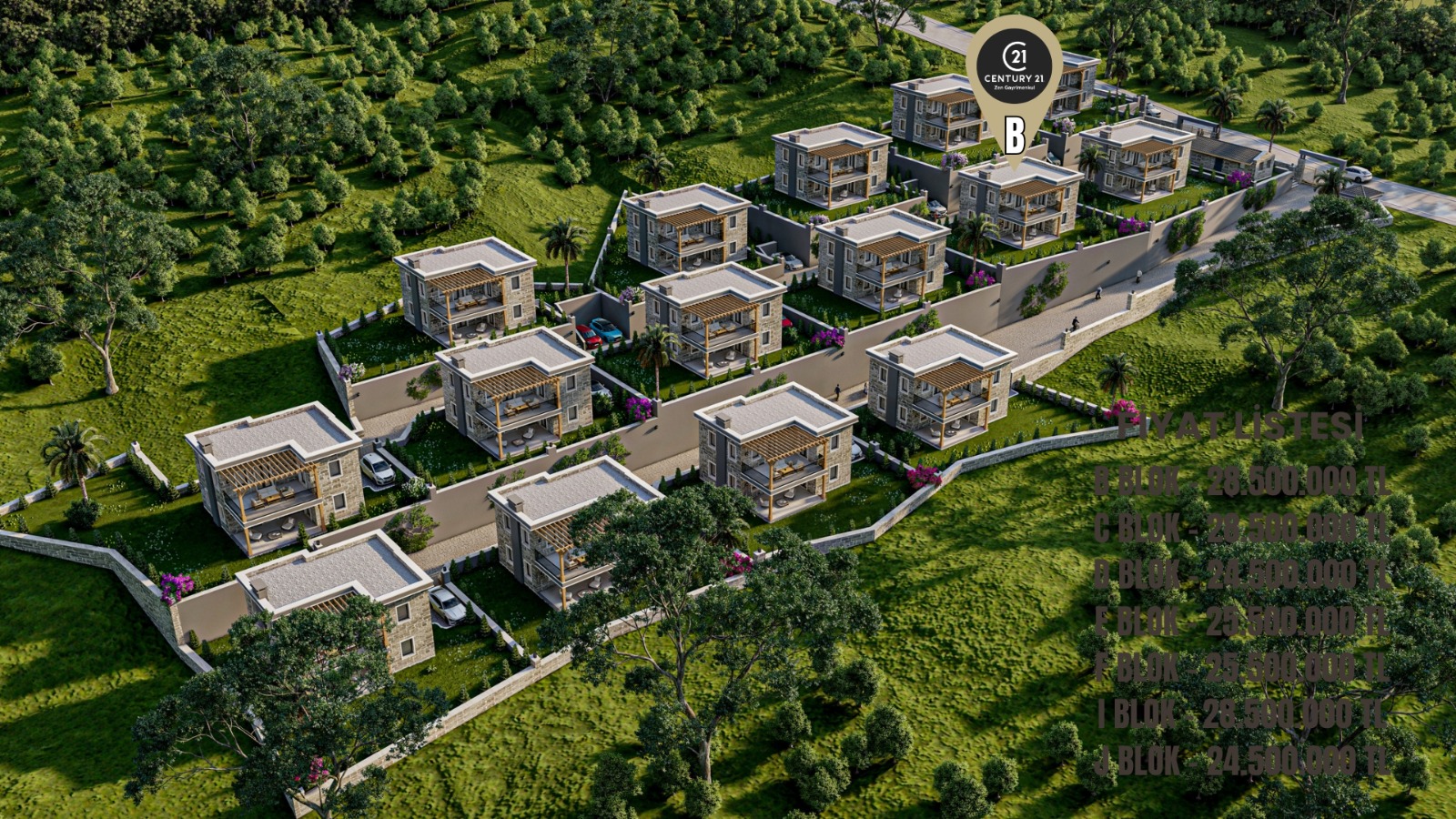 Eski Datça'da Modern Taş Mimari | 3+1 Müstakil Villa B Blok