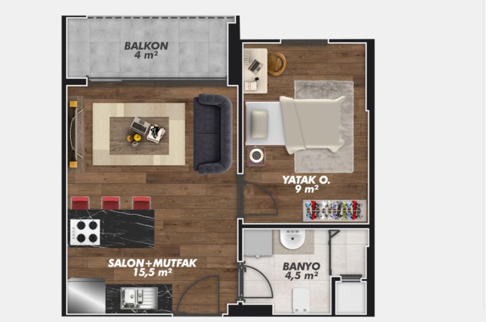 CENTURY21' den  ALTER 202 Sitesi’nde Satılık 1+1 Daire – Modern Yaşam + Yatırım Fırsatı