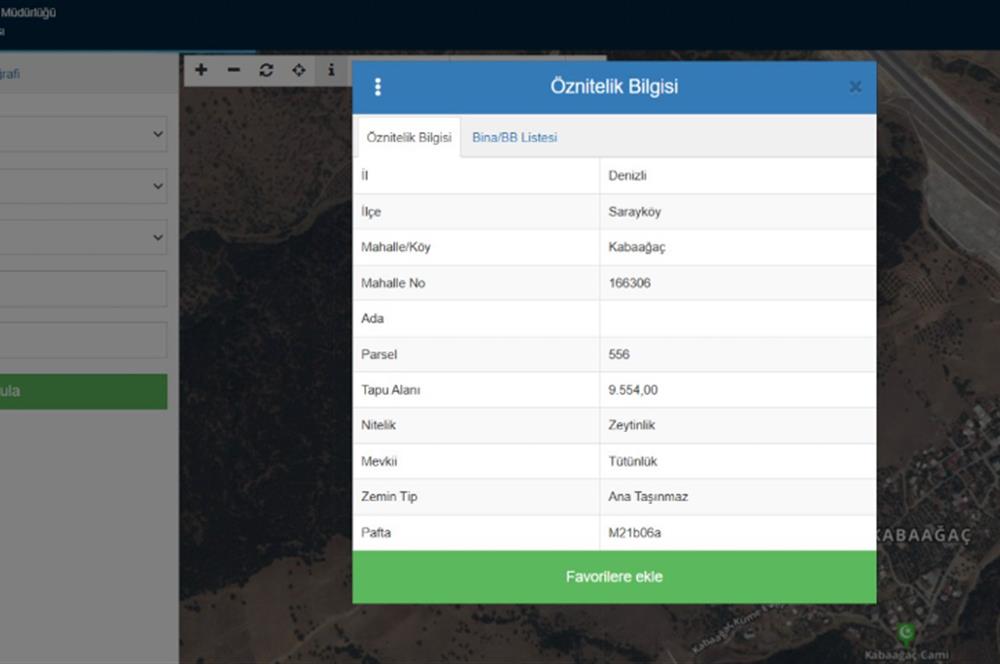 C21 LOFTTAN SARAYKÖY KABAAĞAÇDA SATILIK 9554 M² ZEYTİNLİK