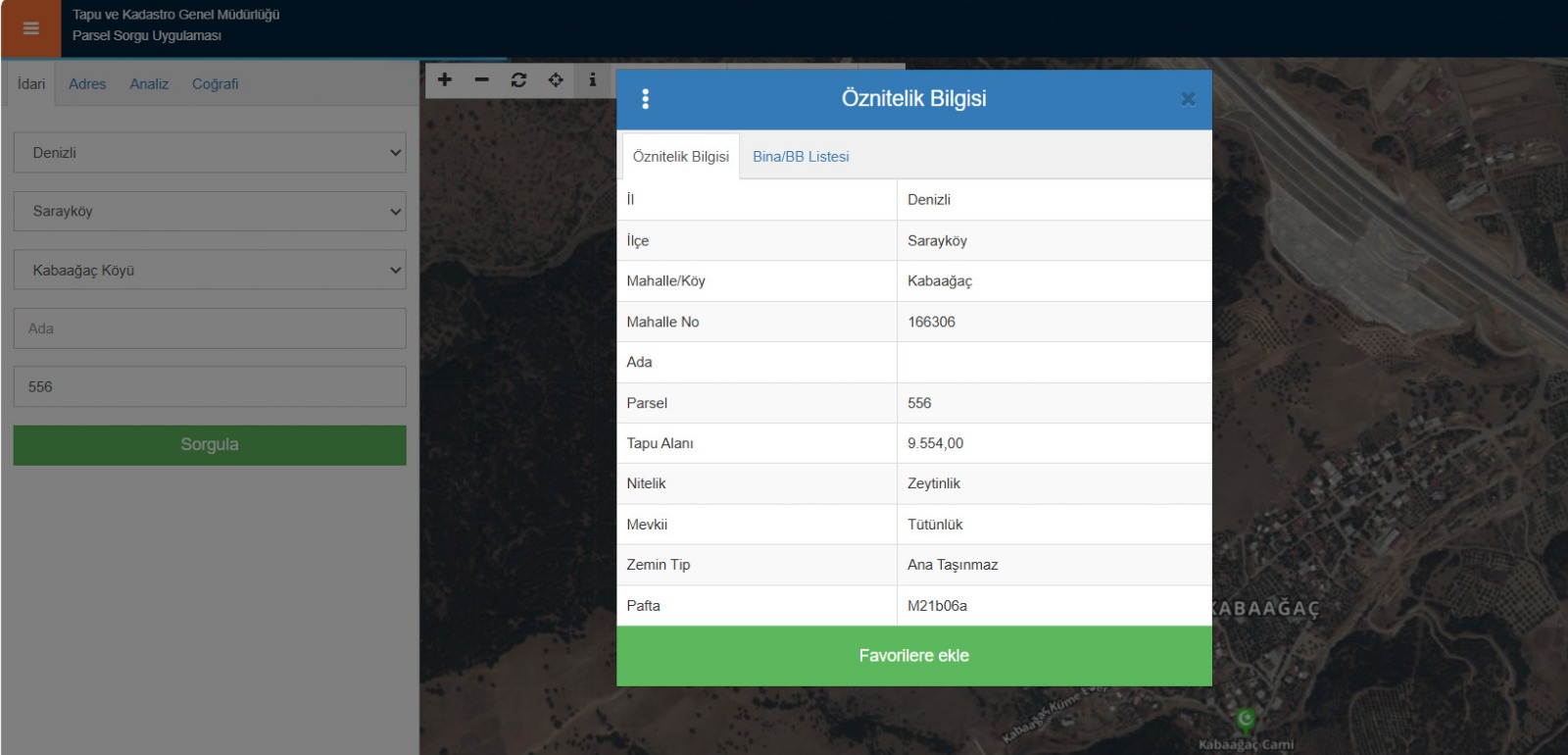 C21 LOFTTAN SARAYKÖY KABAAĞAÇDA SATILIK 9554 M² ZEYTİNLİK