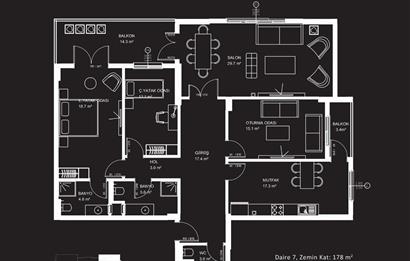 CENTURY 21 VİZYON'DAN TERRACE PARK SİTESİNDE 3+1 LÜKS KİRALIK DAİRE