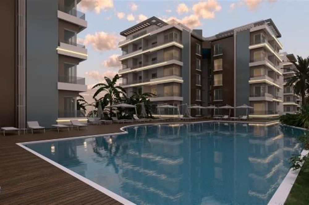 KIBRIS,İSKELE BAHÇELER THE BLUE REZİDANS'DA SATILIK 1+1 DAİRELER