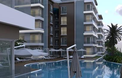 KIBRIS,İSKELE BAHÇELER THE BLUE REZİDANS'DA SATILIK 1+1 DAİRELER