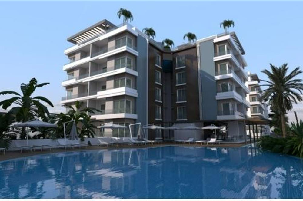 KIBRIS,İSKELE BAHÇELER THE BLUE REZİDANS'DA SATILIK 1+1 DAİRELER