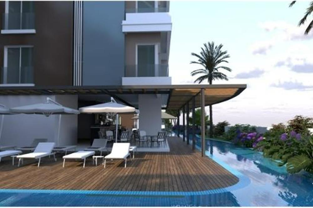 KIBRIS,İSKELE BAHÇELER THE BLUE REZİDANS'DA SATILIK 1+1 DAİRELER