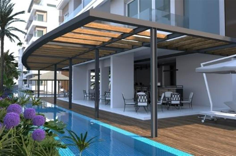 KIBRIS,İSKELE BAHÇELER THE BLUE REZİDANS'DA SATILIK 1+1 DAİRELER
