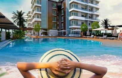 KIBRIS,İSKELE BAHÇELER THE BLUE REZİDANS'DA SATILIK 1+1 DAİRELER