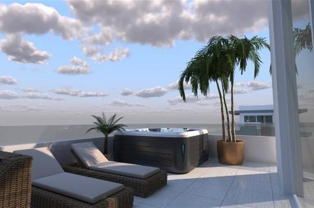 KIBRIS,İSKELE BAHÇELER THE BLUE REZİDANS'DA SATILIK 1+1 DAİRELER