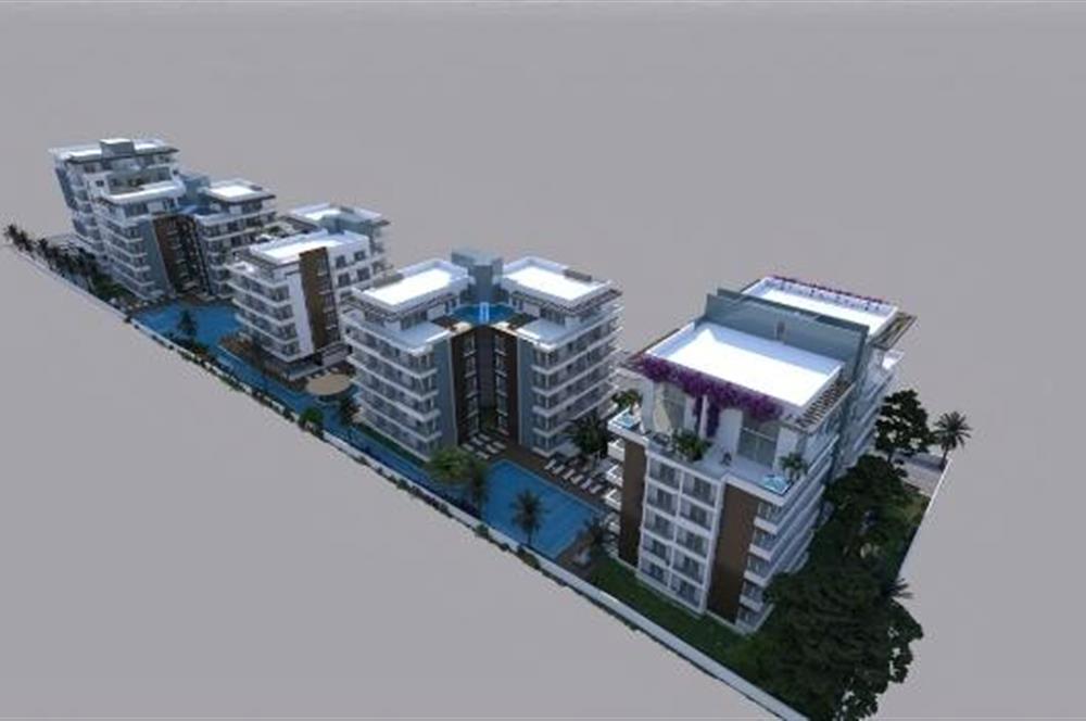 KIBRIS,İSKELE BAHÇELER THE BLUE REZİDANS'DA SATILIK 1+1 DAİRELER
