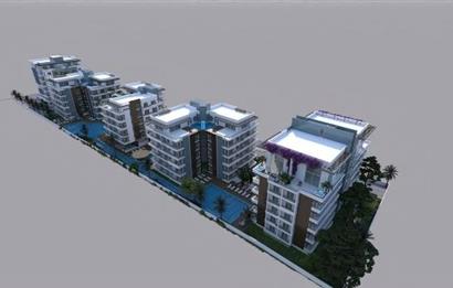 KIBRIS,İSKELE BAHÇELER THE BLUE REZİDANS'DA SATILIK 1+1 DAİRELER