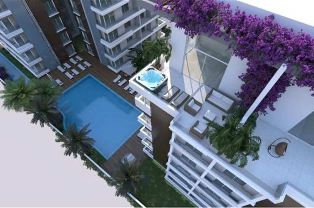 KIBRIS,İSKELE BAHÇELER THE BLUE REZİDANS'DA SATILIK 1+1 DAİRELER