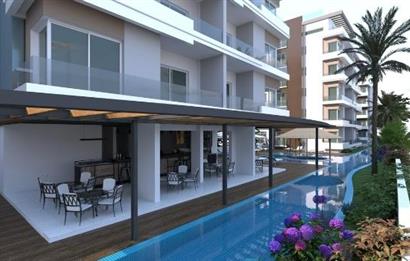 KIBRIS,İSKELE BAHÇELER THE BLUE REZİDANS'DA SATILIK 1+1 DAİRELER