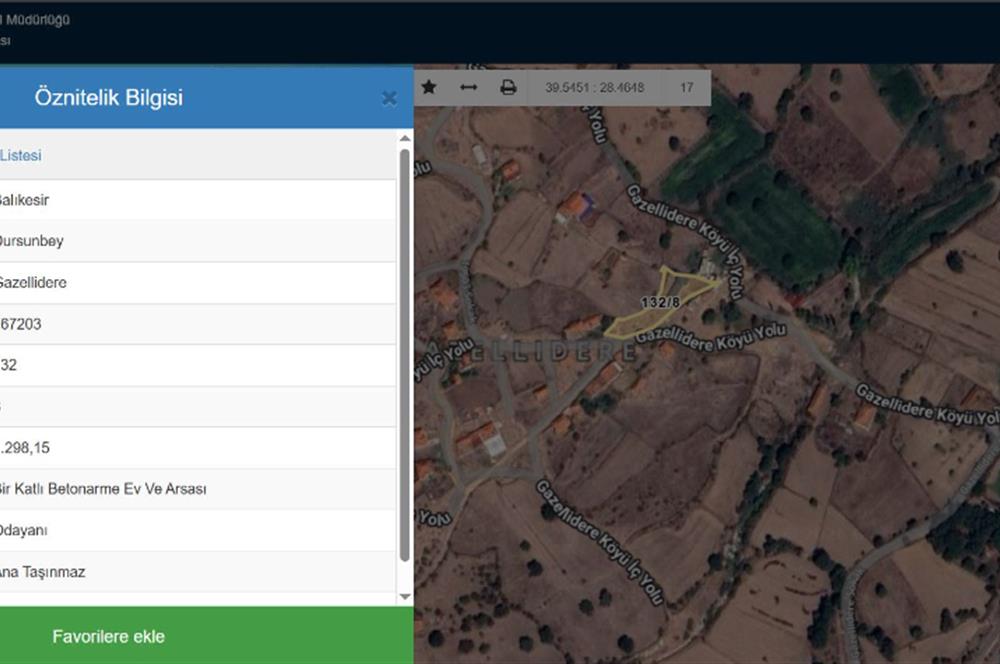 CENTRUY 21 BAL'DAN  DURSUNBEY GAZELLİDERE MAHALLESİ SATILIK 2+1 MÜSTAKİL EV