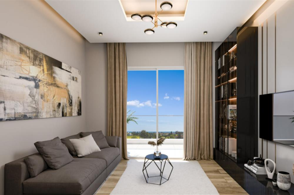 KIBRIS,İSKELE BAHÇELER THE BLUE REZİDANS'DA SATILIK 1+1 DAİRELER