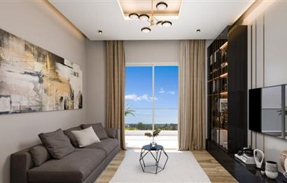 KIBRIS,İSKELE BAHÇELER THE BLUE REZİDANS'DA SATILIK 1+1 DAİRELER