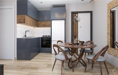 KIBRIS,İSKELE BAHÇELER THE BLUE REZİDANS'DA SATILIK 1+1 DAİRELER