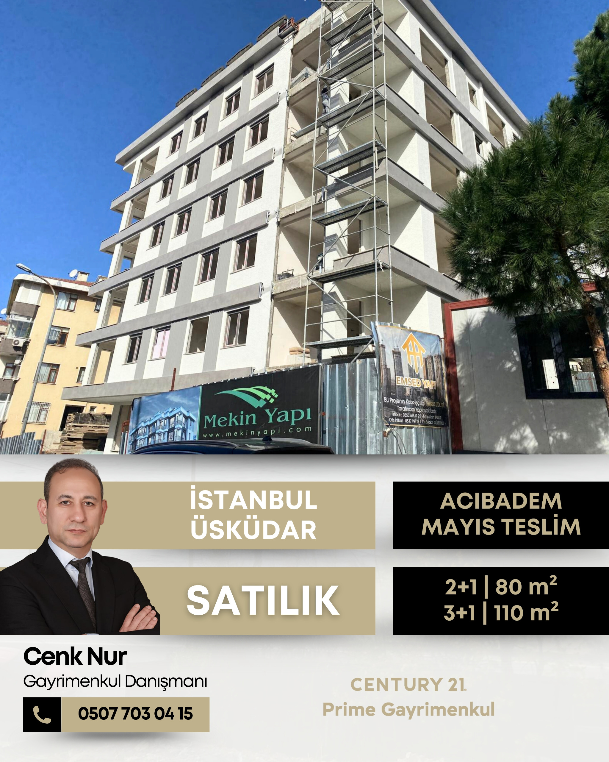 Acıbadem Akasya AVM Yakını, Mayıs Teslim 2+1 Daireler