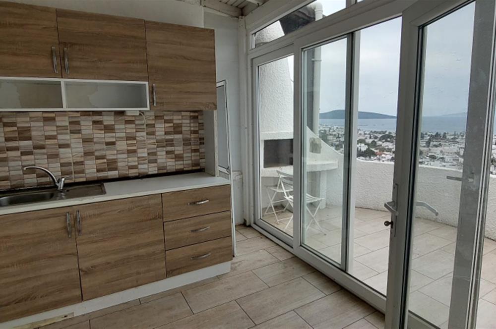 Bodrum-Yokuşbaşı deniz manzaralı 1+1 kiralık daire