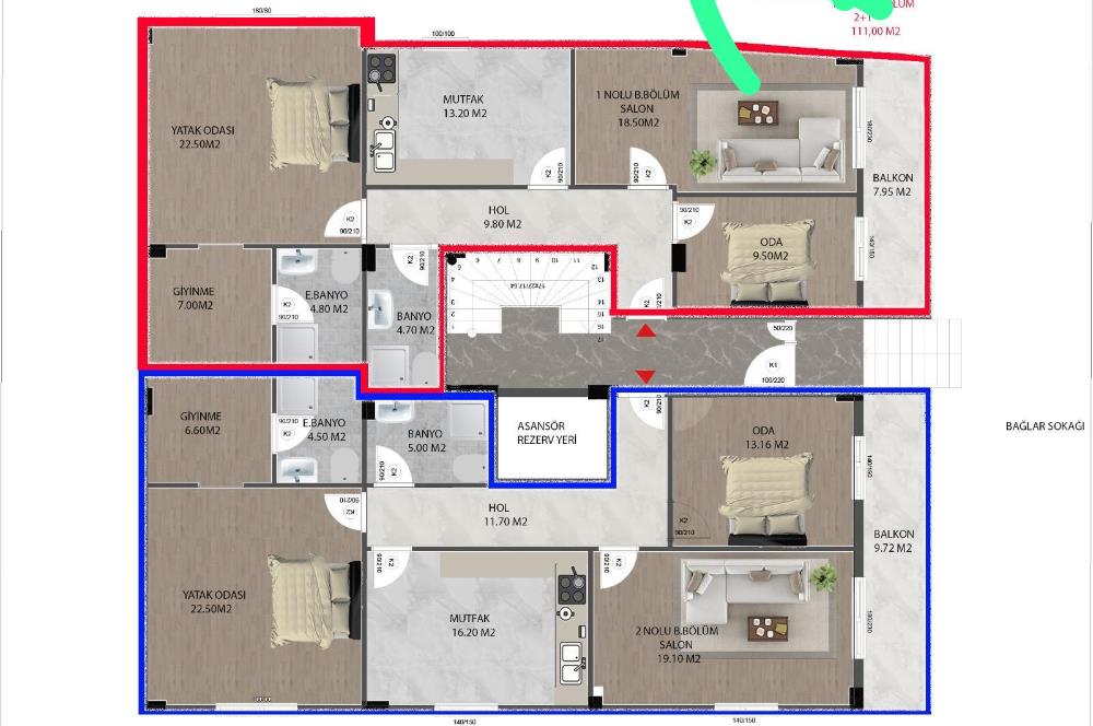 Balıkesir Karesi 2. Sakaryada Cadde Üzeri Ticari + Konut Projes