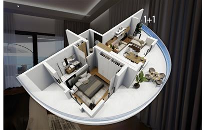 KUZEY KIBRIS İSKELE'DE DENİZE YAKIN 1+1 LÜKS DAİRE