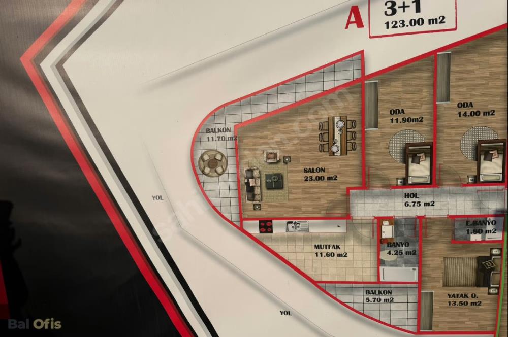 Balıkesir Karesi 2. Sakarya'da Cadde Üzeri SATILIK 3+1 Konut