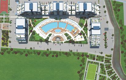 KIBRIS İSKELE'DE RIVERSIDE LIFE RESIDENCE SATILIK 1+1 DAİRELER