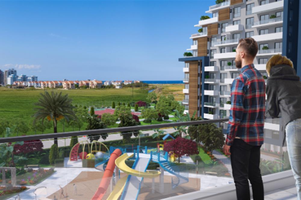 KIBRIS İSKELE'DE RIVERSIDE LIFE RESIDENCE SATILIK 1+1 DAİRELER