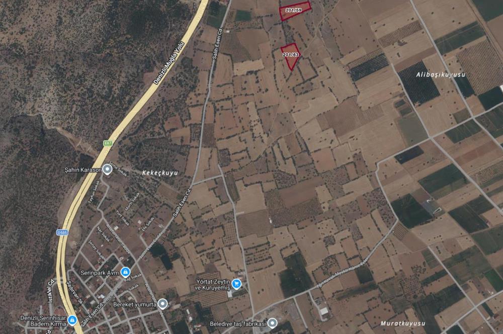 DENİZLİ SERİNHİSAR CUMHURİYET MAHALLESİ'NDE SATILIK 6011m2 TARLA