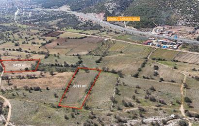 DENİZLİ SERİNHİSAR CUMHURİYET MAHALLESİ'NDE SATILIK 6011m2 TARLA