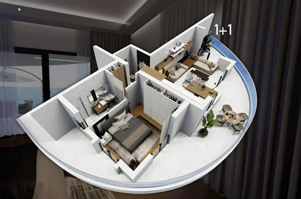 Kıbrıs İskele Ocean Life'da 1+1 Yüksek Kira Getirili Daire