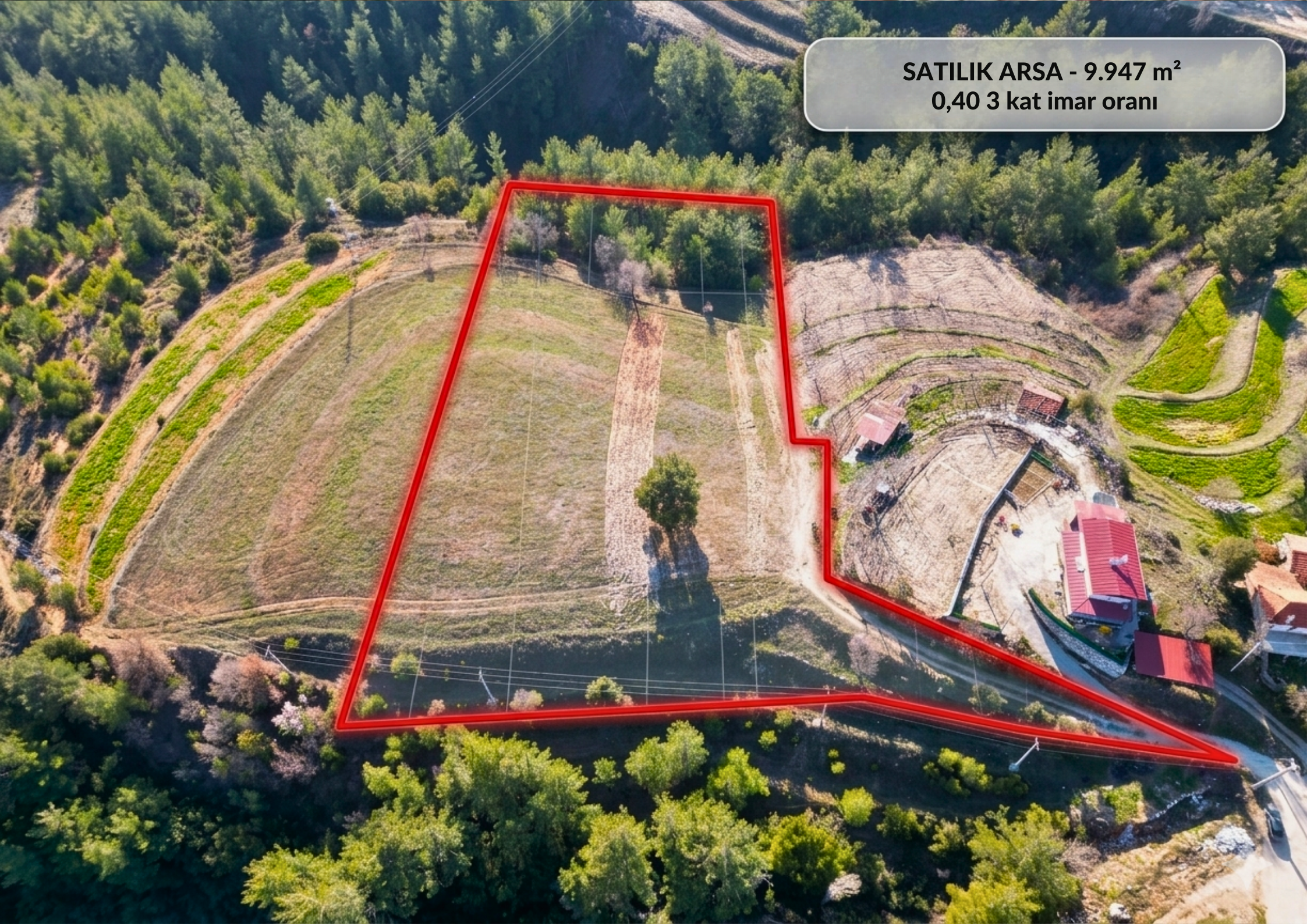 MUĞLA KAVAKLIDERE MENTEŞE MAHALLESİNDE 9.947 m² İMARLI ARSA