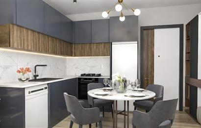 İskele Blue Residence'da Denize 850 m Satılık 1+1 daire