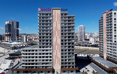 1303625418 Yaşamkent Bordo Yaşamda Sosyal Tesisli Kiralık 1+1 Daire