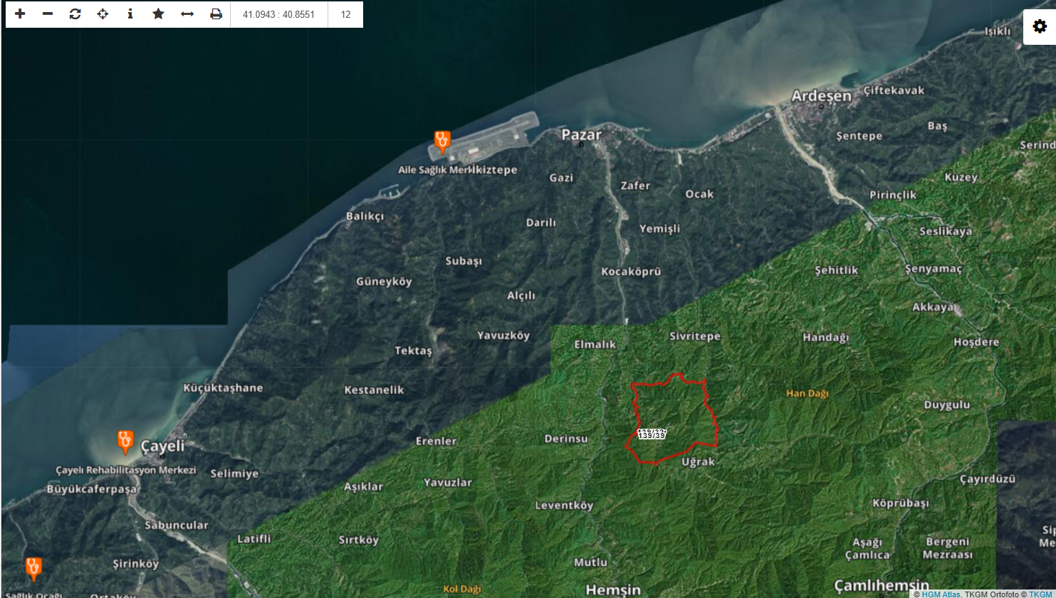 RİZE PAZAR ORTAYOL (MELESKUR) KÖYÜ YOLA CEPHELİ 4 ADET ARAZİ