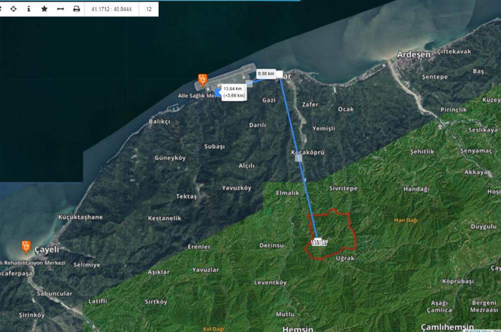 RİZE PAZAR ORTAYOL (MELESKUR) KÖYÜ YOLA CEPHELİ 4 ADET ARAZİ
