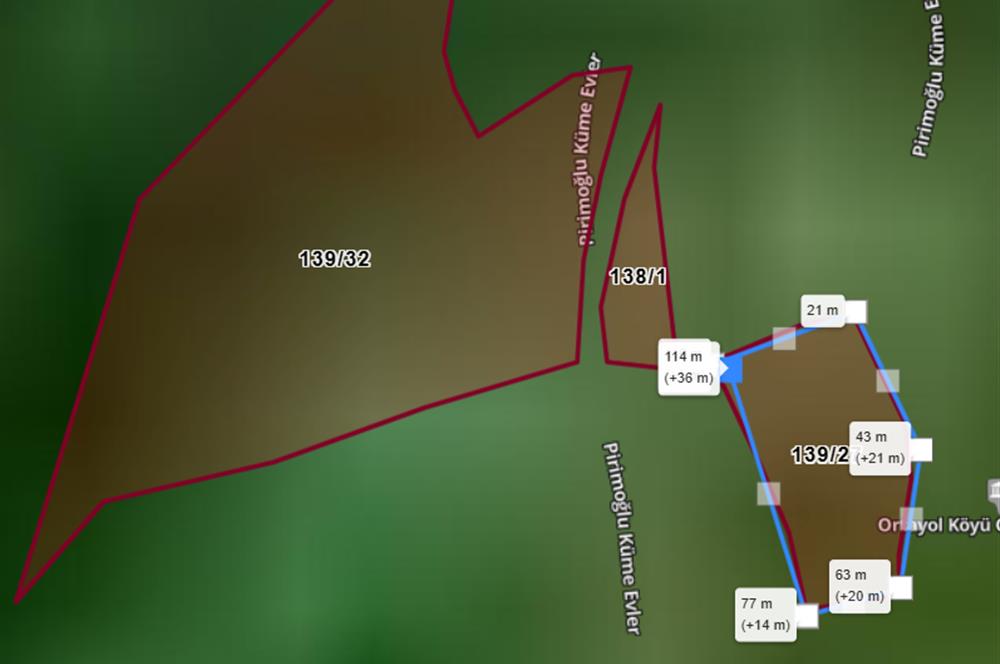 RİZE PAZAR ORTAYOL (MELESKUR) KÖYÜ YOLA CEPHELİ 4 ADET ARAZİ
