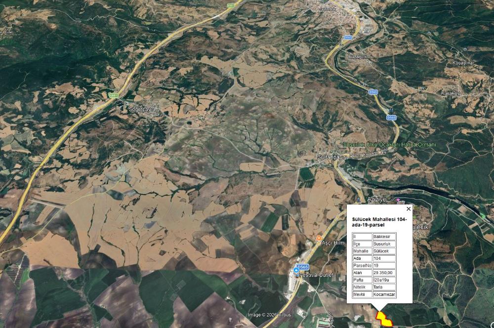 CENTRUY 21 BAL'DAN  SUSURLUK SÜLECEK MAHALLESİ SATILIK TARLA