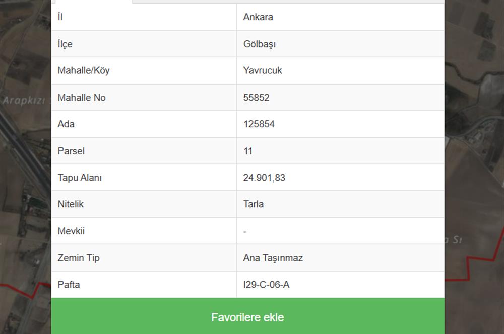 CENTURY 21 LEGENDS 'DAN YAVRUCUK MAHALLESİ'NDE SATILIK HİSSELİ TARLA