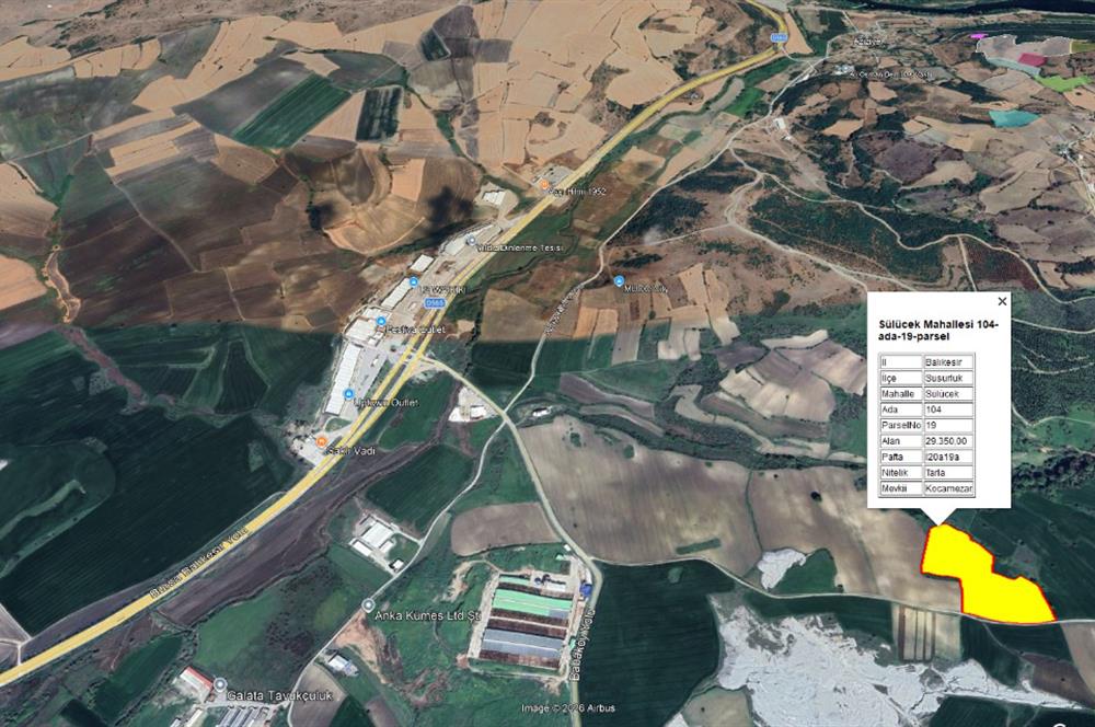 CENTRUY 21 BAL'DAN  SUSURLUK SÜLECEK MAHALLESİ SATILIK TARLA