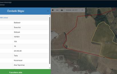 CENTRUY 21 BAL'DAN  SUSURLUK SÜLECEK MAHALLESİ SATILIK TARLA