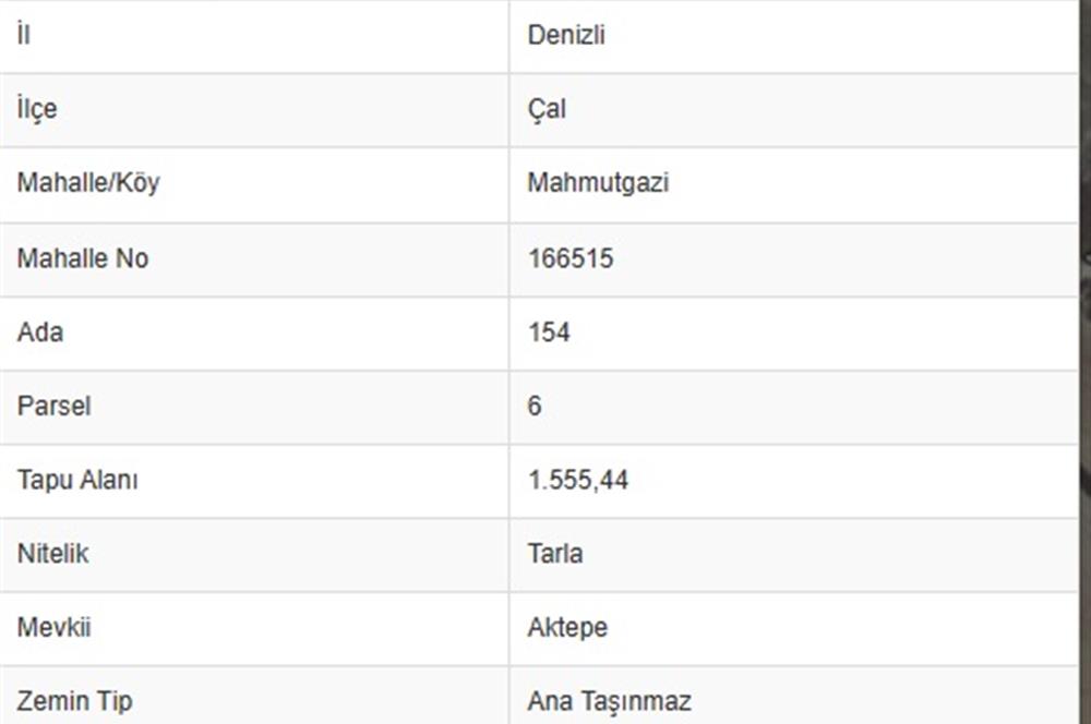C21 LOFT'TAN ÇAL MAHMUTGAZİ'DE SATILIK TARLA