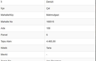 C21 LOFT'TAN ÇAL MAHMUTGAZİ'DE SATILIK TARLA
