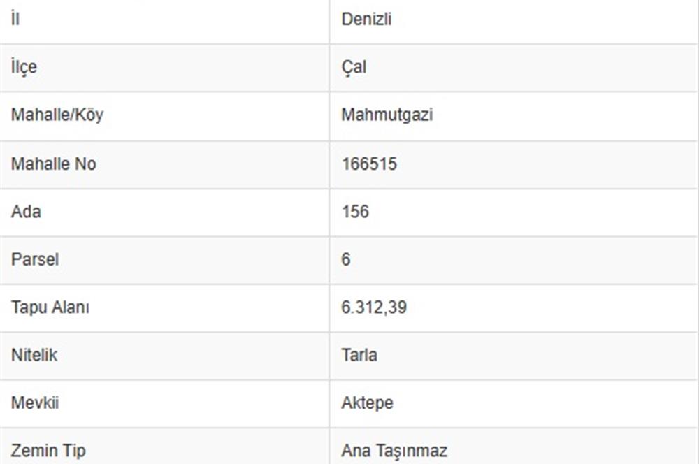C21 LOFT'TAN ÇAL MAHMUTGAZİ'DE SATILIK TARLA