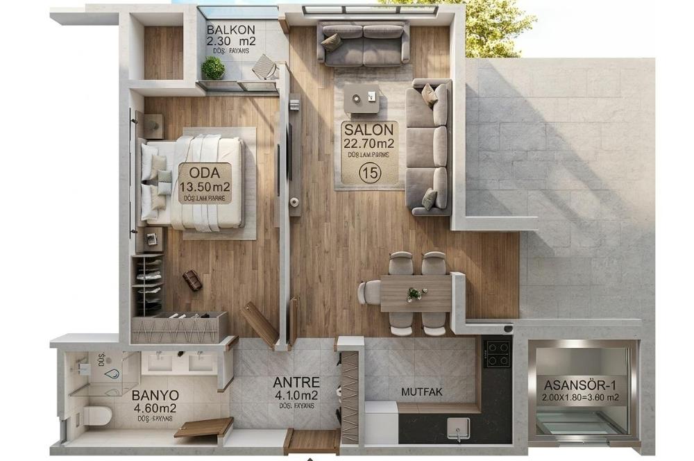 KÜÇÜKYALI'DA MARMARAYA METROYA YÜRÜME MESAFELİ KATTA FIRSAT 1+1