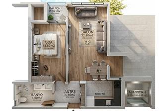 KÜÇÜKYALI'DA MARMARAYA METROYA YÜRÜME MESAFELİ KATTA FIRSAT 1+1 - 1 - 32111