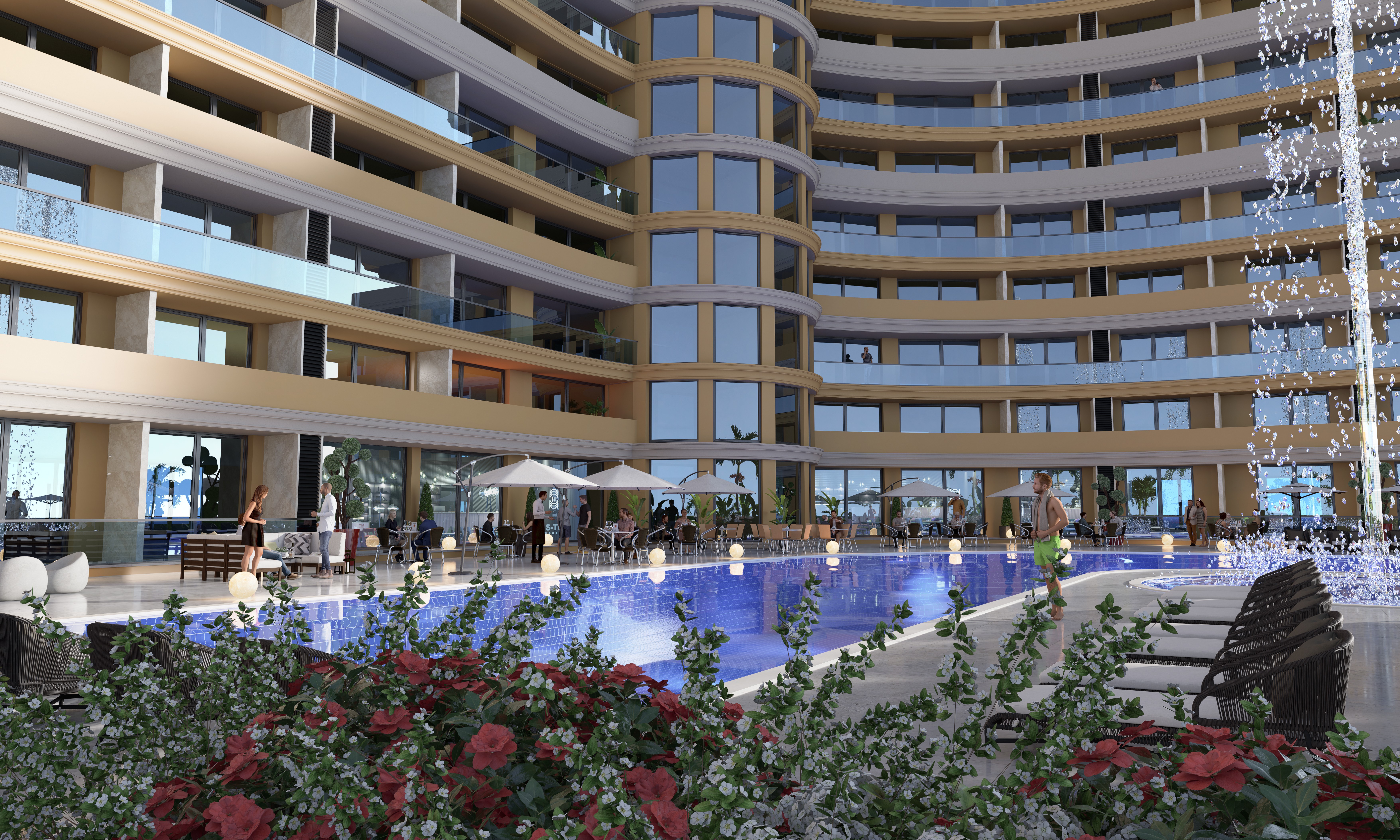 İskele Bellagio'da Denize Yakın Eşyalı 1+1 Satılık Daire