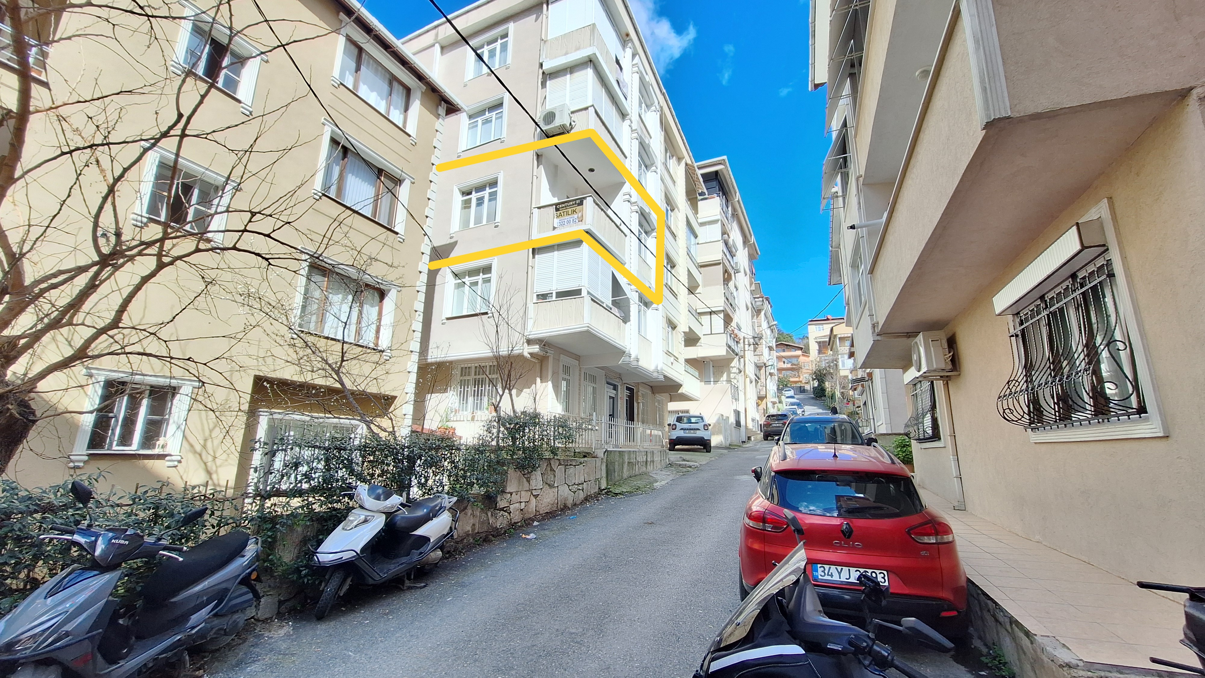 YENİKÖY MERKEZ'DE SATILIK 3+1 YAPI KAYIT BELGELİ, ARA KAT DAİRE