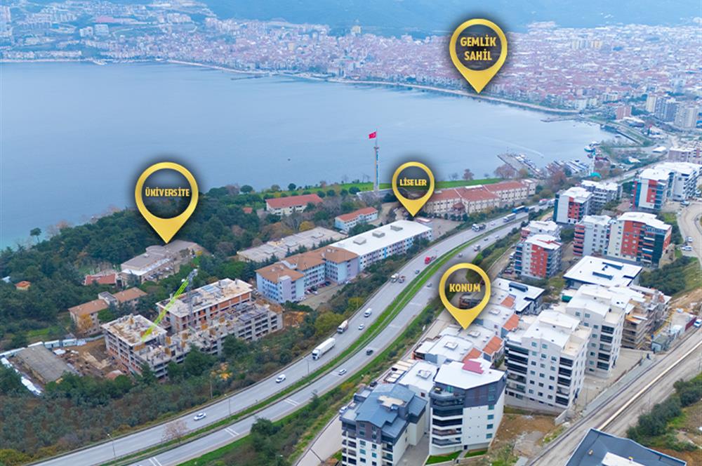 C21 Cius; Panorama Plus'ta Deniz Manzaralı Havuzlu Ara Kat Daire